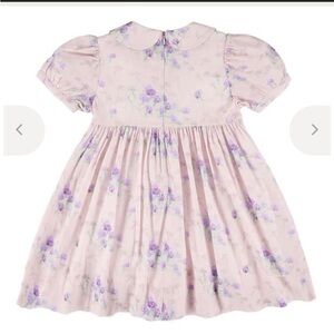 Morley Xori Dress Purple Floral Print Sz 10 Kids Girls Toddler Collar Pouf Prep